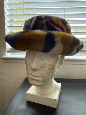 Multicolor Faux Fur Bucket Hat